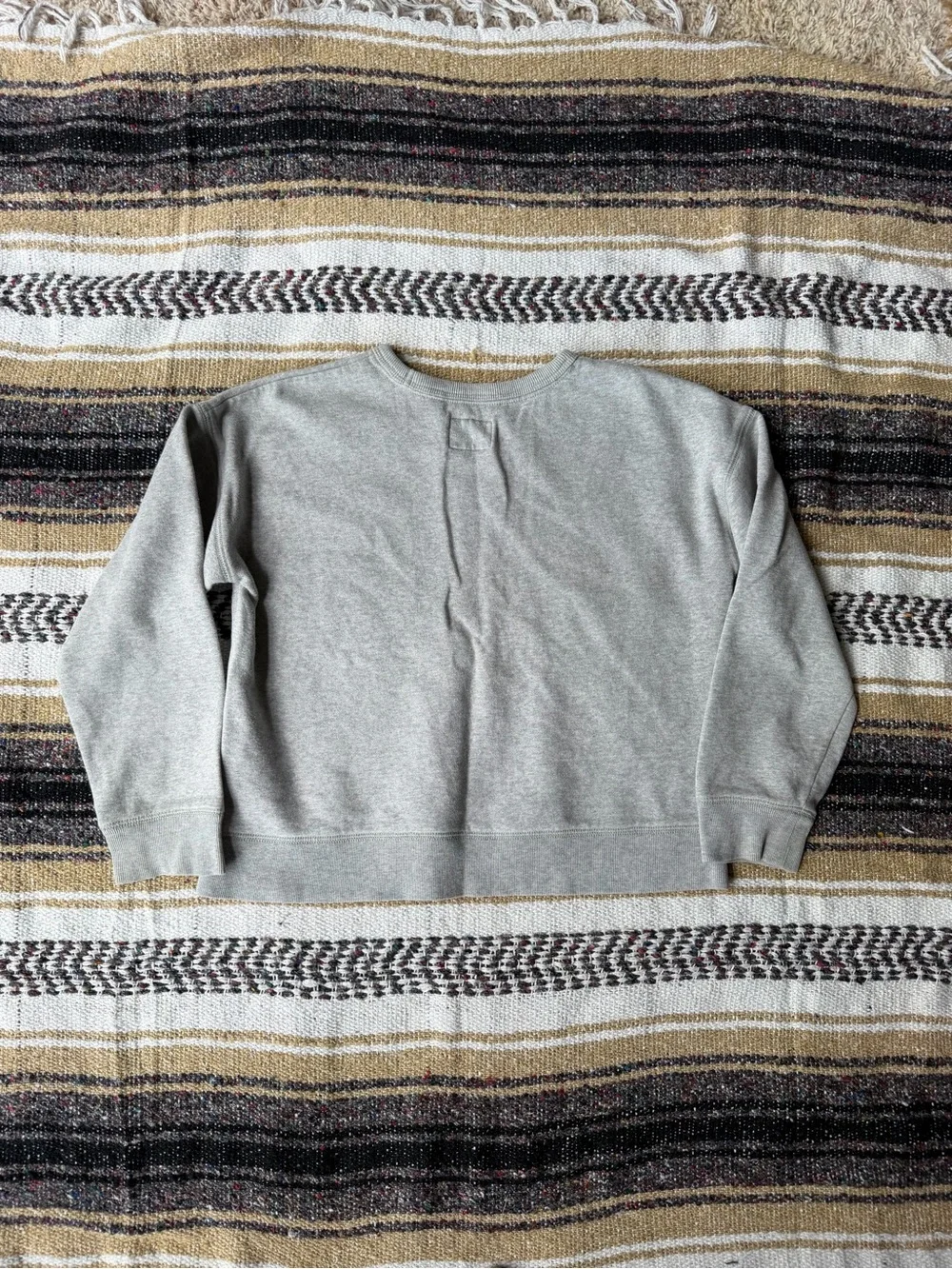 GAP Light Gray Crewneck Sweatshirt with Small Mickey Graphic
